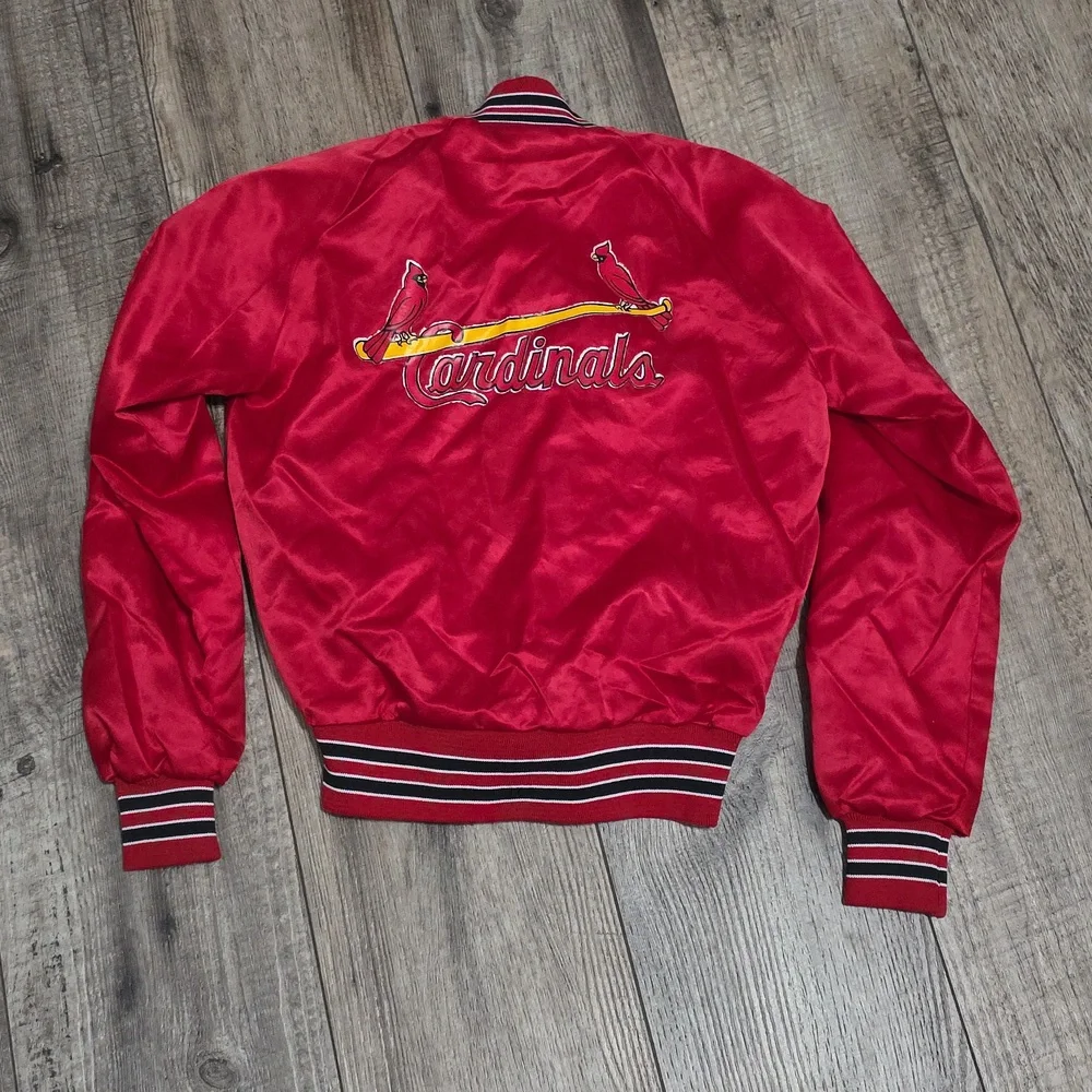 St. Louis Cardinals Vintage 90's Satin Red Bomber Jacket